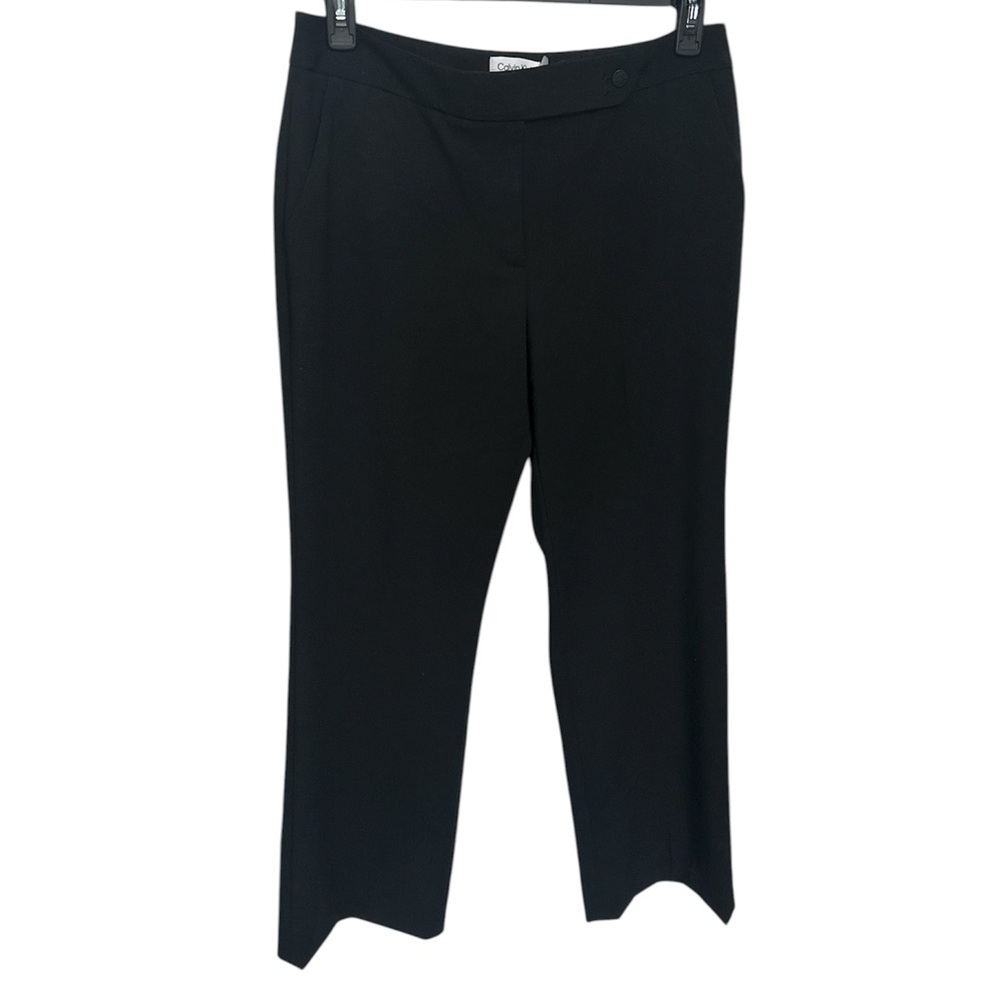 Calvin Klein Women's Black Classic Fit Dress Pants Trousers Size 10P Workwear